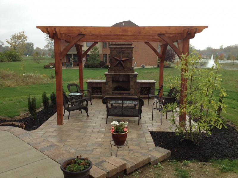Pergola and Outdoor Fireplace in Centerville, OH Pergola and Outdoor Fireplace in Centerville, OH